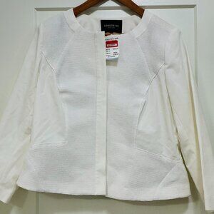 NEW Lafayette 148 NY White Jacket | Chic Textured Look | Luxe Minimalism
